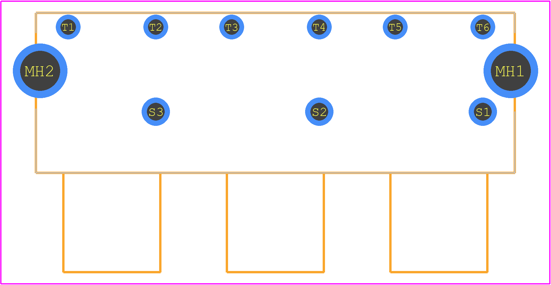 PJRAS3X2S01 - Switchcraft PCB footprint - Other - Other - PJRAS3X2S01-1
