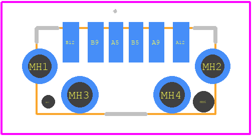 USB4140-GF-0170-C - GCT (GLOBAL CONNECTOR TECHNOLOGY) PCB footprint - Other - Other - USB4140-GF-0170-C-1