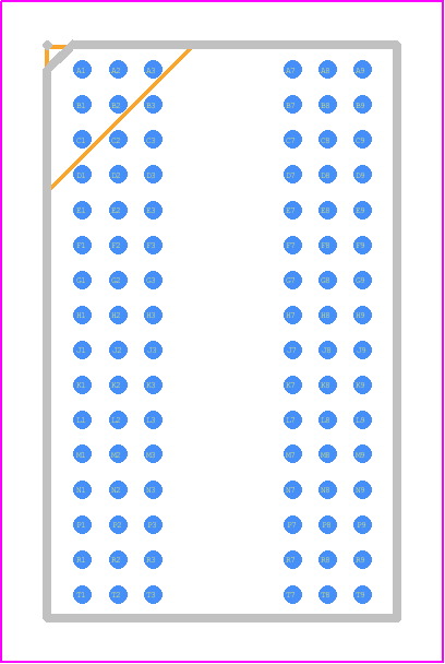 NT5CC64M16GP-DI - Nanya PCB footprint - BGA - BGA - 96 Ball VFBGA