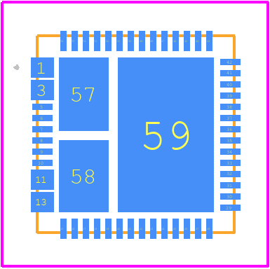 TPS65987DDKRSHR - Texas Instruments PCB footprint - Other - Other - RSH0056E_2024