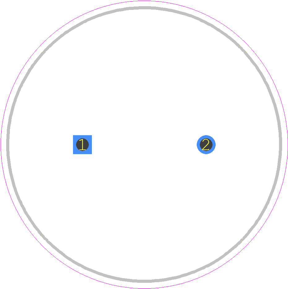 EGX2HM680O35OT - Aihua Group PCB footprint - Capacitor, Polarized Radial Diameter - Capacitor, Polarized Radial Diameter - 22*35