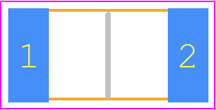 RCL122539K0FKEG - Vishay PCB footprint - Resistor Chip - Resistor Chip - RCL12252K40FKEG-1