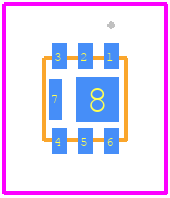 SQA411CEJW-T1_GE3 - Vishay PCB footprint - Other - Other - PowerPAK® SC-70W 6L