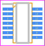 TL074HIDYYR - Texas Instruments PCB footprint - Small Outline Packages - Small Outline Packages - DYY0014A
