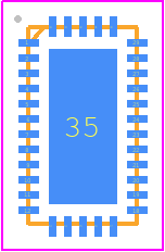 PI3EQX2024ZTFEX - Diodes Incorporated PCB footprint - Quad Flat No-Lead - Quad Flat No-Lead - 34-UQFN (ZTF)