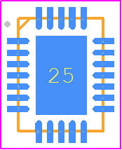 MP6543HGL-P - Monolithic Power Systems (MPS) PCB footprint - Quad Flat No-Lead - Quad Flat No-Lead - QFN-24 (3mmx4mm)