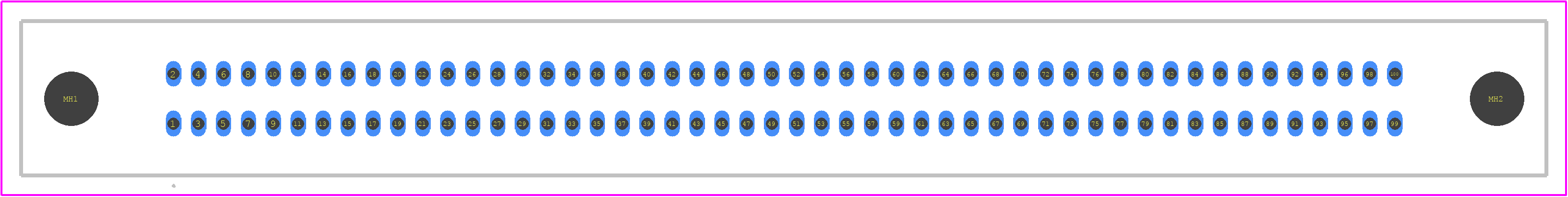 81100-660203-RB - 3M PCB footprint - Other - Other - 81100-660203-RB-7
