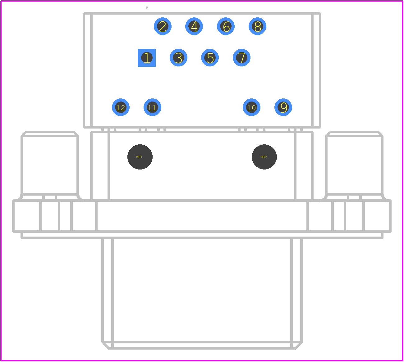 MRJ-5384-01 - Amphenol PCB footprint - Other - Other - MRJ-5384-01-1