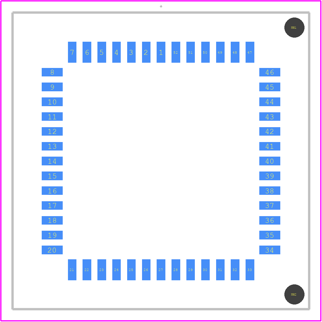PLCC-52TP-SMTL-TT - 3M PCB footprint - Other - Other - PLCC-52TP-SMTL-TT-3