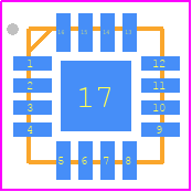 RMPA2455 - onsemi PCB footprint - Quad Flat No-Lead - Quad Flat No-Lead - QFN16