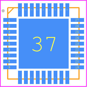 VUB300 - ELAN Microelectronics Corp PCB footprint - Quad Flat No-Lead - Quad Flat No-Lead - QFN-36