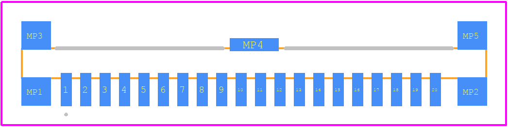 DF19-20P-1V(52) - Hirose PCB footprint - Other - Other - DF19-20P-1V(52)-1