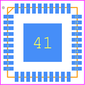 NCN5110MNTWG - onsemi PCB footprint - Quad Flat No-Lead - Quad Flat No-Lead - QFN40 6x6, 0.5P_2023