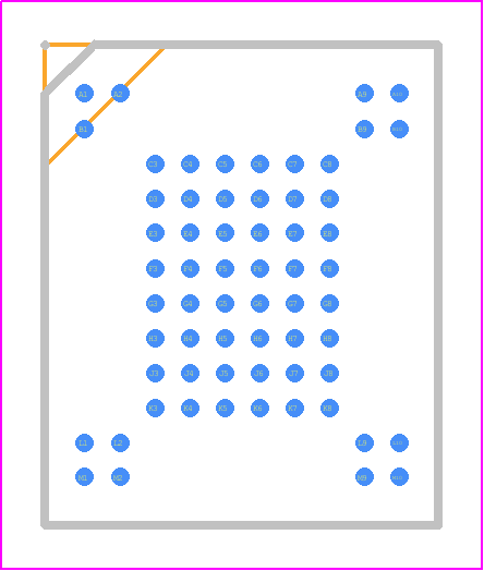 S34ML08G301BHI100 - SkyHigh Memory PCB footprint - BGA - BGA - 63-Ball,