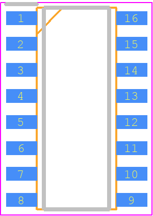 ALTAIR04-900TR - STMicroelectronics PCB footprint - Small Outline Packages - Small Outline Packages - SO16N_1