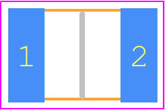 0ZCG0020AF2C - Bel PCB footprint - Fuses Chip - Fuses Chip - 0ZCG0020AF2C