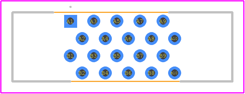 FX5-20S2A-DSA(71) - Hirose PCB footprint - Other - Other - FX5-20S2A-DSA(71)-2