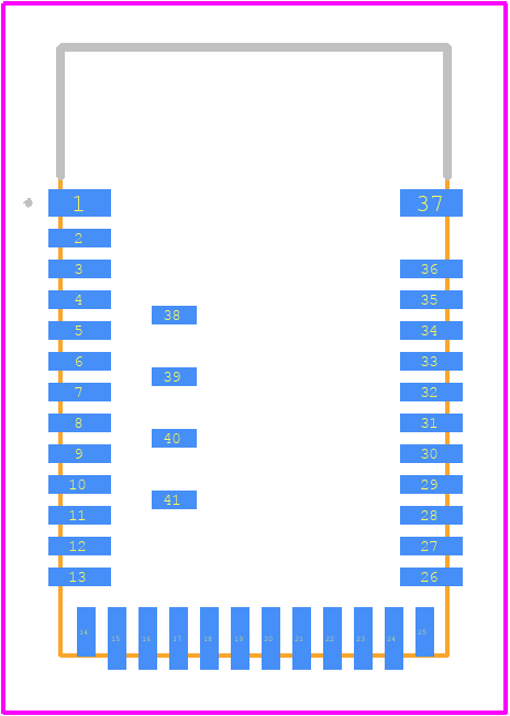MDBT42-512KV2 - Raytac PCB footprint - Other - Other - MDBT42-512KV2-1
