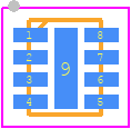 AP22800HB-7 - Diodes Incorporated PCB footprint - Small Outline No-lead - Small Outline No-lead - U-DFN2116-8