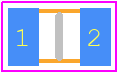 CRCW080571R5FKEAC - Vishay PCB footprint - Capacitor Chip Non-polarised - Capacitor Chip Non-polarised - 0805/2012 vishay