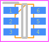 TESDS5V0A RFG - Taiwan Semiconductor PCB footprint - SOT23 (6-Pin) - SOT23 (6-Pin) - SOT26