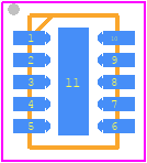 LTC7106IDDB#TRMPBF - Analog Devices PCB footprint - Small Outline No-lead - Small Outline No-lead - 10-LEAD (3mm × 2mm) PLASTIC DFN-1