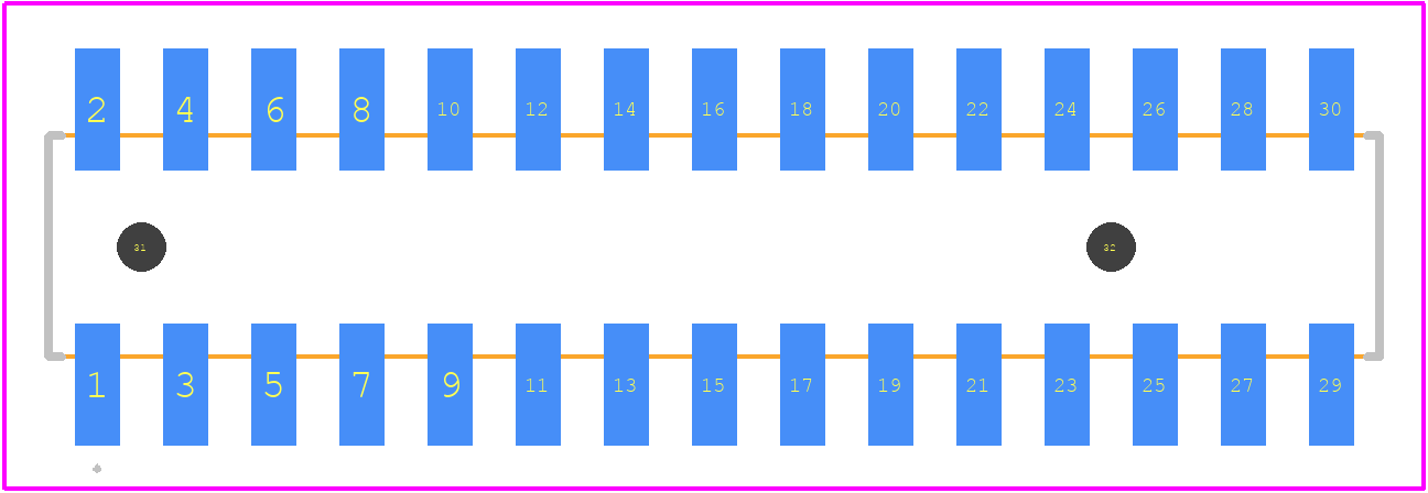 87368-3025 - Molex PCB footprint - Other - Other - 87368-3025-2