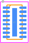 EMIF08-1005M16 - STMicroelectronics PCB footprint - Small Outline No-lead - Small Outline No-lead - QFN 3.3x1.5-16L