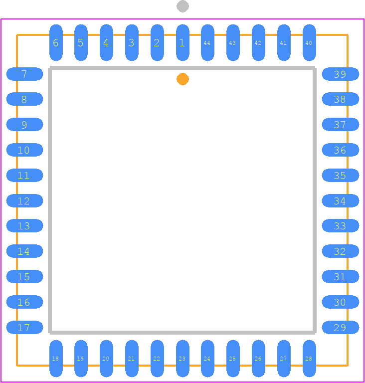IRS26302DJTRPBF - Infineon PCB footprint - Plastic Leaded Chip Carrier - Plastic Leaded Chip Carrier - PLCC-44