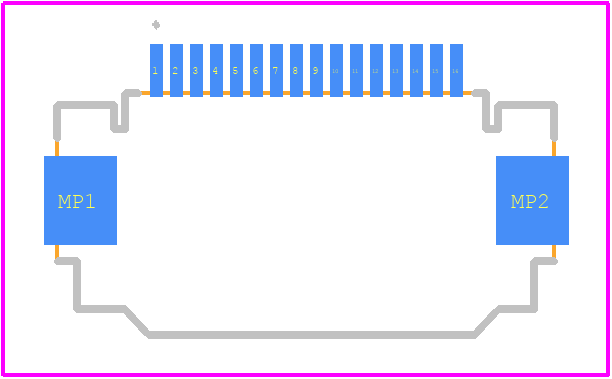 FFC2B35-16-G - GCT (GLOBAL CONNECTOR TECHNOLOGY) PCB footprint - Other - Other - FFC2B35-16-G-1