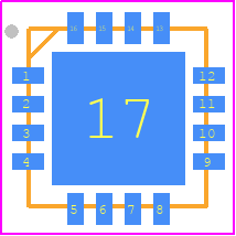 iW3662-00-QFN5 - Renesas Electronics PCB footprint - Quad Flat No-Lead - Quad Flat No-Lead - iW3662-00-QFN5