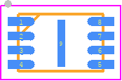 AT25DN256-MAHF-Y - Renesas Electronics PCB footprint - Small Outline No-lead - Small Outline No-lead - 8MA3 – UDFN_2022