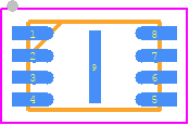 AT25FF041A-MAHN-T - Renesas Electronics PCB footprint - Small Outline No-lead - Small Outline No-lead - 8MA3 – UDFN.