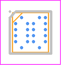 AT25QL128A-UIUE-T - Renesas Electronics PCB footprint - BGA - BGA - UI (21-WLCSP)
