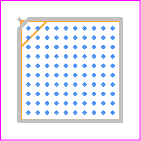 DA14699-00000HR2 - Renesas Electronics PCB footprint - BGA - BGA - 100 VFBGA 5x5mm