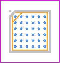 DA7211-01UA2 - Renesas Electronics PCB footprint - BGA - BGA - DA7211-01UA2  36pin