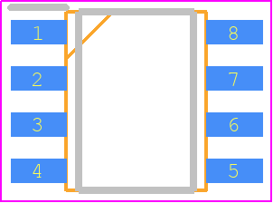 iW1798-38 - Renesas Electronics PCB footprint - Small Outline Packages - Small Outline Packages - SOIC-8-ren7