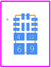 SLG59H1019V - Renesas Electronics PCB footprint - Other - Other - 18 Lead TQFN Package 1.6 x 3 mm (Fused Lead)
