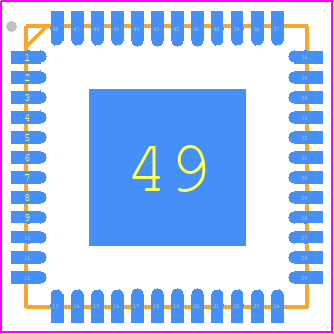 CCE4510 48QFN - Renesas Electronics PCB footprint - Quad Flat No-Lead - Quad Flat No-Lead - 48 Ld 7x7 QFN--18JULY