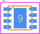 SLG55594V - Renesas Electronics PCB footprint - Small Outline No-lead - Small Outline No-lead - 8 Lead TDFN Package pin length change