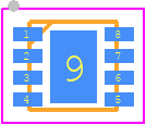 SLG55321-130010V - Renesas Electronics PCB footprint - Small Outline No-lead - Small Outline No-lead - SLG55321-130010V-