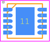 SLG55550AV - Renesas Electronics PCB footprint - Small Outline No-lead - Small Outline No-lead - 10 Lead TDFN Package