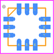 DA7283-01FV2 - Renesas Electronics PCB footprint - Quad Flat No-Lead - Quad Flat No-Lead - QFN 3X3mm-ren1