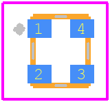 DSC1004DC1-050.0000 - Microchip PCB footprint - Other - Other - 4-Lead 2.5 mm x 2.0 mm CDFN