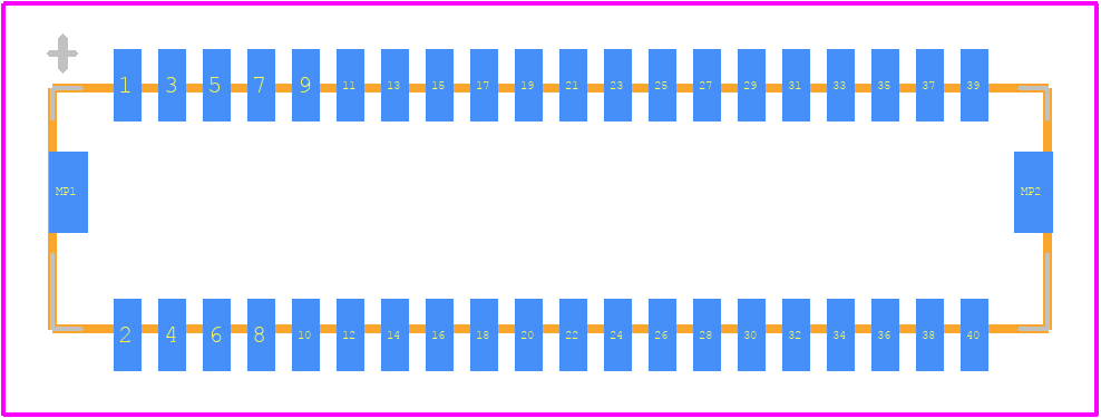 DF20F-40DP-1V(90) - Hirose PCB footprint - Other - Other - DF20F-40DP-1V(90)-2