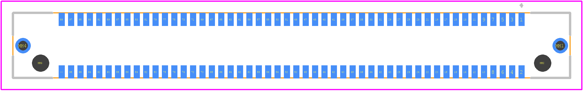 ERF8-050-07.0-S-DV-EGP-TR - SAMTEC PCB footprint - Other - Other - ERF8-050-07.0-S-DV-EGP-TR-1