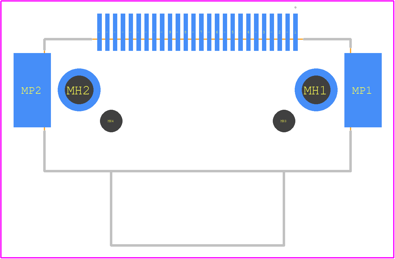 HDR-EA26LFYPG1-SLG+ - Honda Connectors PCB footprint - Other - Other - HDR-EA26LFYPG1-SLG+-2