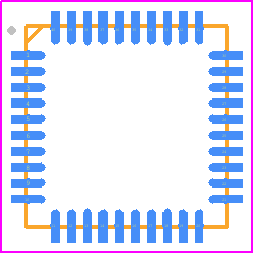DW3210 - Qorvo PCB footprint - Quad Flat No-Lead - Quad Flat No-Lead - QFN-40