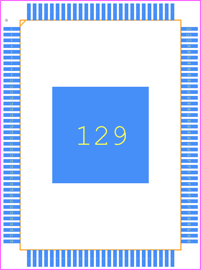 RTD2660H-GR - Realtek PCB footprint - Quad Flat Packages - Quad Flat Packages - 128pin QFP