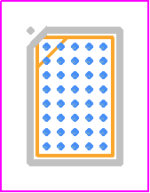 STWLC38JRM - STMicroelectronics PCB footprint - BGA - BGA - WLCSP40 2.126x3.327x0.546 0.4 Pitch